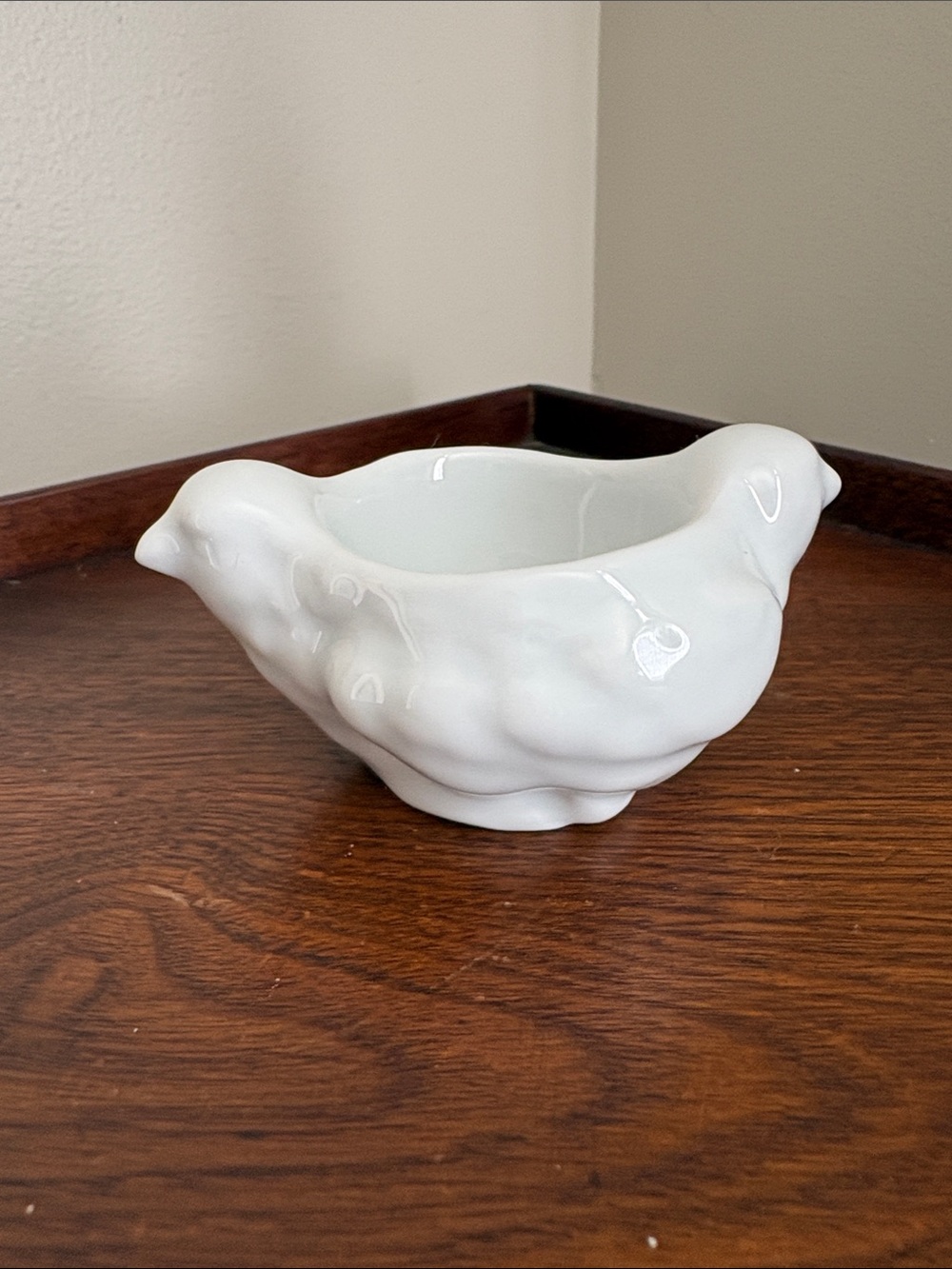 Vintage Pillivuyt France Premium Porcelain Chick Egg Cup or Salt Cellar